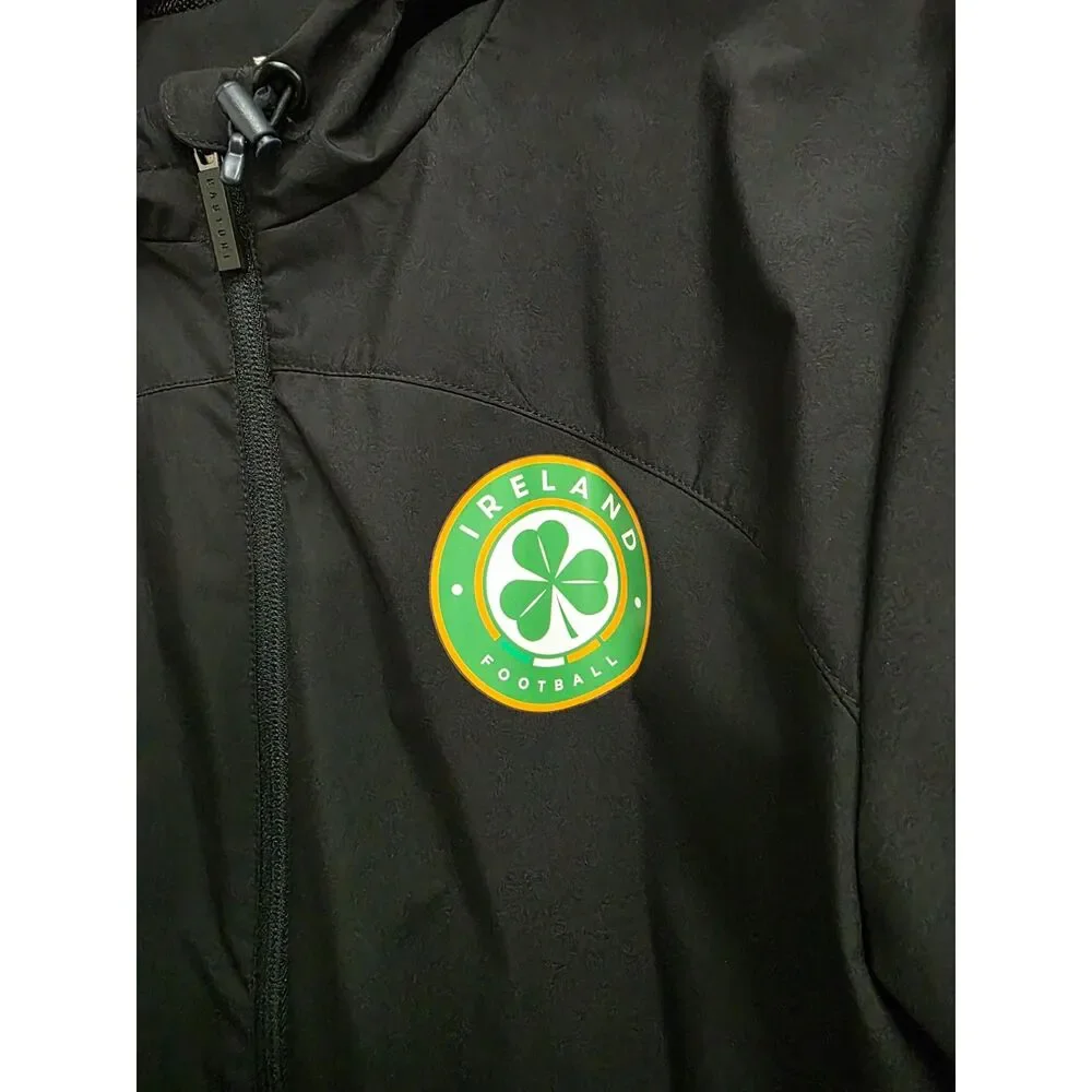 Castore Ireland Rain Jacket Black Waterproof Hooded Soccer Football XL USA 14